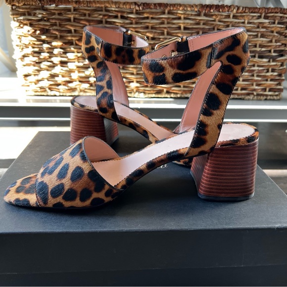 J. Crew Leopard Wide-Strap Penny Sandals in Calf Hair - color: Rich Mahogany - Picture 7 of 11